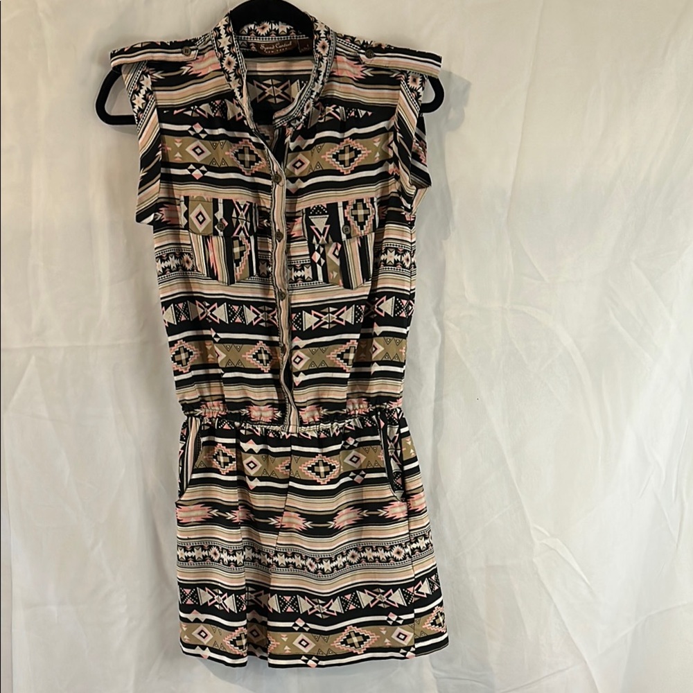 Speed Control Black and Tan Romper